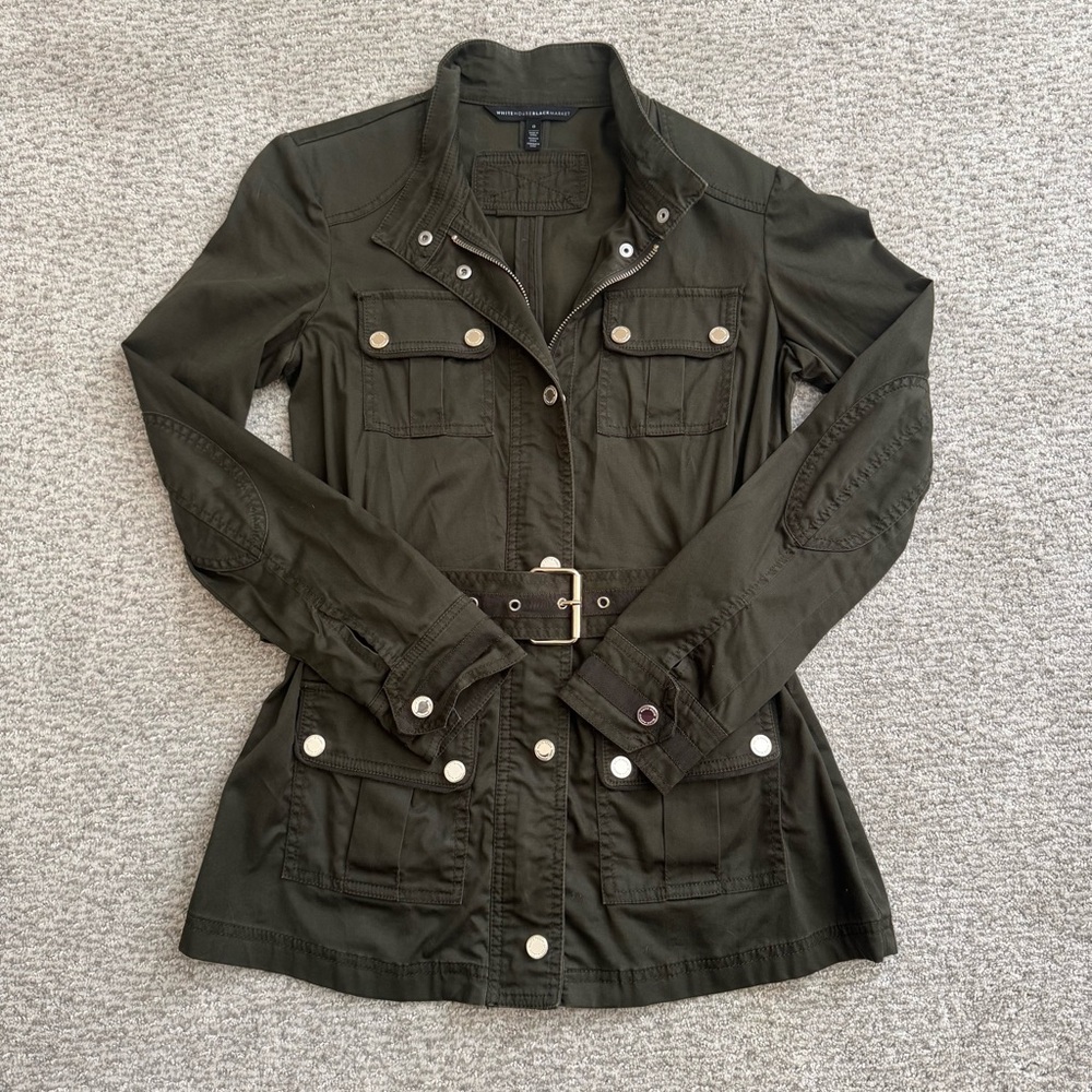 White House Black Market - Green Utility Jacket - Size 0